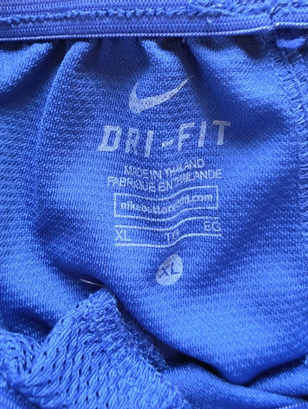 Nike Youth XL Elite Dri-Fit Basketball Shorts Blue White 9 Inch Inseam